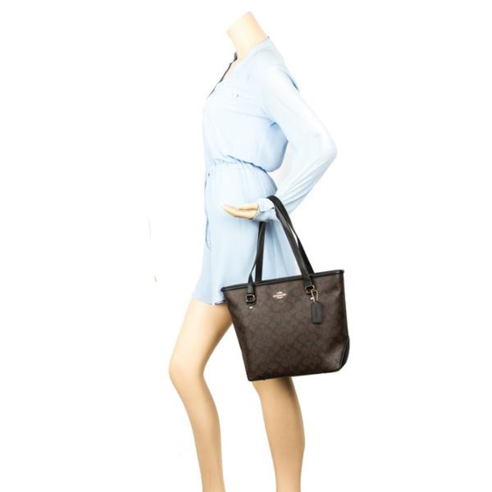 Coach zip top tote